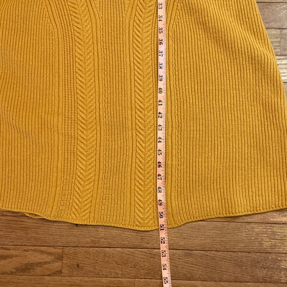 Anthropologie Sleeveless Mock Neck Ribbed Midi Dress in Mustard Size XL - Picture 7 of 7